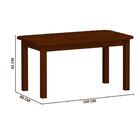 Mesa De Jantar 160cm Madeira Maciça 6 Lugares Castanho Shop Jm