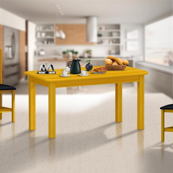 Mesa De Jantar 160cm Madeira Maciça Para 6 Lugares Cerejeira