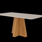 Mesa De Jantar 160cm Maite Sala De Jantar Nature/off White