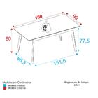 Mesa De Jantar 160cm Multimóveis Cr50053