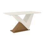 Mesa De Jantar 160cm Palermo Multimóveis Cr5070 Off White/nat