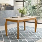 Mesa De Jantar 160cm Para 6 Lugares Bel H02 Nature/off - Mpoz