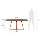 Mesa De Jantar 160cm Retangular Sem Vidro Avena Cannela