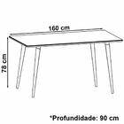Mesa De Jantar 160cmx90cm 6 Lugares 050359 Dcasa