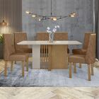 Mesa De Jantar 160x80 Com 6 Cadeiras Astrid - Móveis Lopas