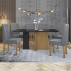 Mesa De Jantar 160x80 Com 6 Cadeiras Astrid - Móveis Lopas