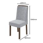 Mesa De Jantar 160x80 Com 6 Cadeiras Astrid - Móveis Lopas