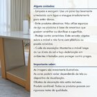 Mesa De Jantar 160x80cm Tampo Mdf/vidro Apogeu  Amêndoa Clean