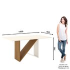 Mesa De Jantar 160x90cm Tampo Vidro/mdf Iasmin