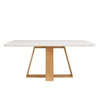 Mesa De Jantar 160x90cm Tampo Vidro/mdf Kiara Dj Móveis Carva