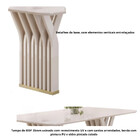 Mesa De Jantar 170cm Tampo De Vidro Yara Dj Móveis