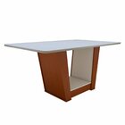 Mesa De Jantar 170cm X 90cm Tampo Mdf Apogeu Frassino/off Whi
