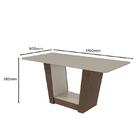 Mesa De Jantar 170x90 Com 6 Cadeiras Apogeu - Móveis Lopas
