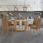 Mesa De Jantar 170x90 Com 6 Cadeiras Apogeu - Móveis Lopas