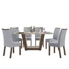 Mesa De Jantar 170x90 Com 6 Cadeiras Apogeu - Móveis Lopas