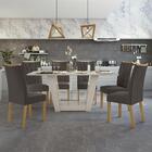 Mesa De Jantar 170x90 Com 6 Cadeiras Apogeu - Móveis Lopas