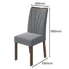 Mesa De Jantar 170x90 Com 6 Cadeiras Apogeu - Móveis Lopas