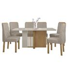 Mesa De Jantar 170x90 Com 6 Cadeiras Astrid - Móveis Lopas