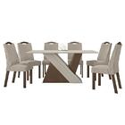Mesa De Jantar 170x90 Com 6 Cadeiras Vênus - Móveis Lopas