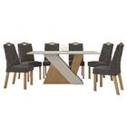 Mesa De Jantar 170x90 Com 6 Cadeiras Vênus - Móveis Lopas