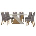 Mesa De Jantar 170x90 Com 6 Cadeiras Vênus - Móveis Lopas