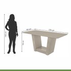 Mesa De Jantar 170x90cm Tampo Mdf Apogeu   Off White