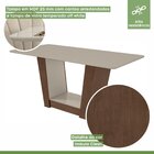 Mesa De Jantar 170x90cm Tampo Mdf/vidro Apogeu Móveis Lopas I