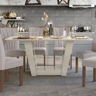 Mesa De Jantar 170x90cm Tampo Mdf/vidro Apogeu Móveis Lopas O