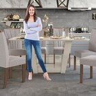 Mesa De Jantar 170x90cm Tampo Mdf/vidro Apogeu Móveis Lopas O