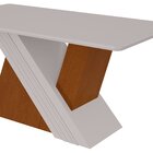 Mesa De Jantar 170x90cm Tampo Mdf/vidro Vênus  Frassino/off W