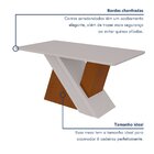 Mesa De Jantar 170x90cm Tampo Mdf/vidro Vênus  Frassino/off W