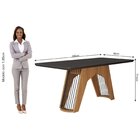 Mesa De Jantar 180cm Paloma Cimol Nature/chumbo
