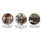 Mesa De Jantar 180cm Paloma Cimol Nature/chumbo