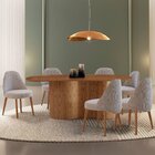 Mesa De Jantar 180cm X 80cm Madeira Tampo Laminado Orgânico C