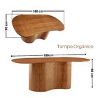 Mesa De Jantar 180cm X 80cm Madeira Tampo Laminado Orgânico C