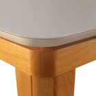 Mesa De Jantar 180cmx90cm Tampo Madeira/vidro Rubi Slim  Natu