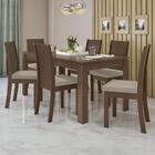 Mesa De Jantar 180x90 Com 6 Cadeiras Athenas Imbuia/ - Móveis