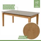 Mesa De Jantar 180x90cm Tampo Mdf/vidro Aries Móveis Lopas Am