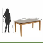 Mesa De Jantar 180x90cm Tampo Mdf/vidro Aries Móveis Lopas Am