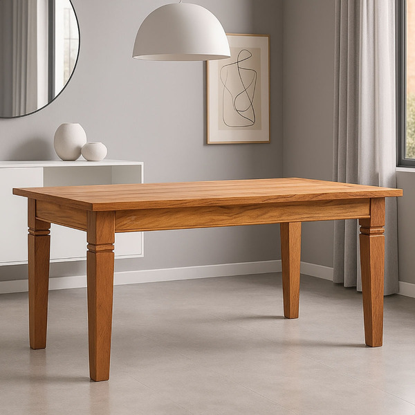 Mesa De Jantar 1 6 M Madeira Maciça Natural