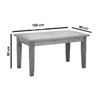 Mesa De Jantar 1 6 M Madeira Maciça Natural