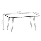 Mesa De Jantar 1.6 Verônica Off White Com Tampo De Vidro