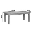 Mesa De Jantar 1 8 M Madeira Maciça Com Pátina