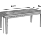 Mesa De Jantar 2,5 M Madeira De Demolição Pátina