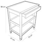 Mesa De Jantar 200cm 2 Bancos Wood E Carrinho De Churrasco Go