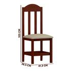 Mesa De Jantar 200cm Madeira Maciça 8 Lugares Estofados Casta