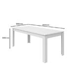 Mesa De Jantar 200x90 Com 6 Cadeiras Athenas Branco/ - Móveis