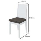 Mesa De Jantar 200x90 Com 6 Cadeiras Athenas Branco/ - Móveis