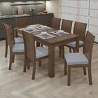 Mesa De Jantar 200x90 Com 8 Cadeiras Athenas Imbuia/ - Móveis
