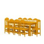 Mesa De Jantar 220cm Madeira Maciça 10 Lugares Cerejeira